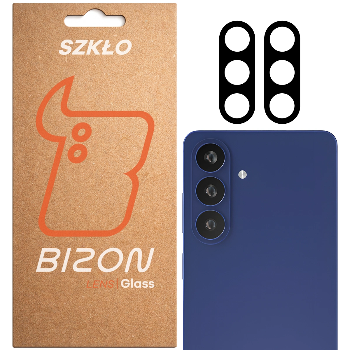 Pudełko i 2 sztuki szkła na aparat Bizon Glass Lens do Samsung Galaxy S26 Plus